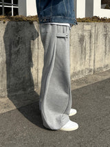 ONE SIDE SNAP BUTTON SWEAT PANTS