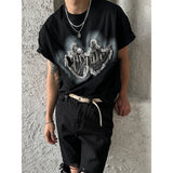 [UNISEX]フィンガーカッティングオーバーフィットTシャツ (2color)