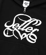 W CLASSIC LOGO ZIP UP HOODIE BLACK(CV2EFFM482A)