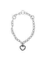NO.608 [BLACK] SPIKY HEART NECKLACE
