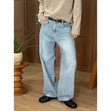 [Unisex] Wide stripe denim pants(2color)