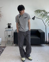 テズダイアゴナルヘンリーネックTシャツ