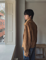 レディ f/w エポレットスエードジャケット