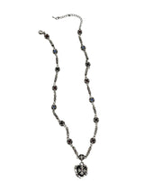 Y2K Vintage Cross Heart Silver Necklace