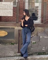 Accu bootcut denim pants
