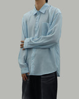 Tory Pleated Shirt (SkyBlue)