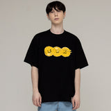 [UNISEX]ピンティング3スマイルショートスリーブドtシャツ