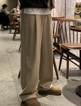 エバーソフトウールサイドバンディングワイドスラックス