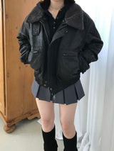 Crack Leather Mustang Jacket (2 colors)