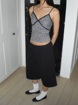 Bermuda sweat pants [Black]