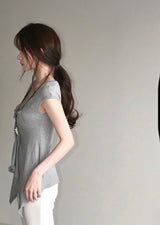 [ volume fit ] muah roll glam long top