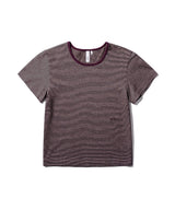 Two-tone Striped T-shirt - Burgundy
