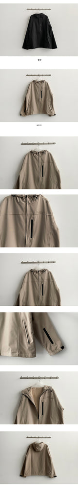 Ultimate Goff Embroidery String High-Neck Windbreaker Hooded Jumper