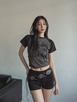 メモリーラグランセミクロップTシャツ