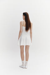 Wave Flare Dress Ivory