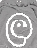 AT SYMBOL APPLIQUE HOODIE CHACOAL