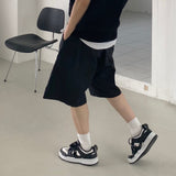 Nylon wide banding half pants 2C