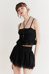 WHISPER BUTTON TOP black