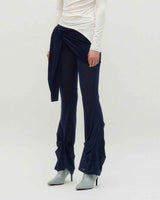 Sheer Layering Pants _ NAVY