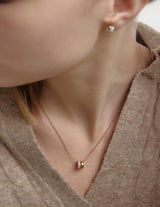 26SS★ Champagne Full Moon Silver Duo Shine Necklace S