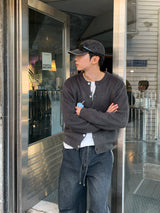 Track string denim pants