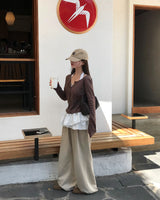 ランディー ポルカドットロングスリーブカーディガン