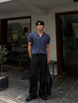 ローブ スカッシュカラー ショートスリーブニット