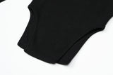 Eyelet side-cut tee (black)