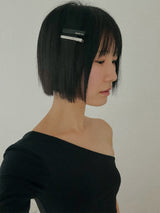 シルバーロゴヘアピン