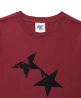 Wツインスター半袖Tシャツ バーガンディー(CV2GMFT516A)