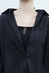 Steel Square Necklace