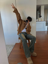 ASCLO Slab Slim Bootcut Denim Pants
