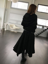  Embossing flare unbal skirt