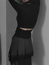 Labelly Pleated Wrap Skirt