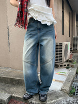 バイアスワイドジーンズ (2C)