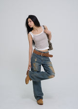 Double layered sleeveless (set product)