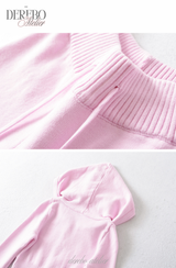Cozy Knitwear Zip-up Training Set-up (TOP)
