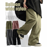 Redile Slits Wide Nylon Pants