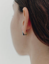 26SS★ Volume Square (C) One-Touch Earrings