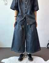 Daryl Rivet Stitch Raw Denim Bermuda Shorts 2color