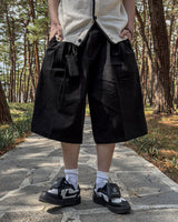 (belt presentation) Cotton Bermuda Pants