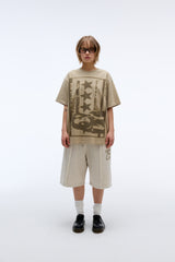 Weekend warrior typography printing washing short pants (Oatmeal)