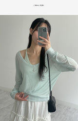 ラギッド Vネック ラグラン Tシャツ