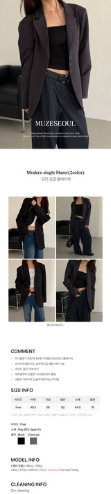 Modern single blazer(2color)