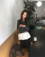 レイヤードボタンTシャツ