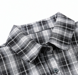 Avina Plaid Peplum Blouse