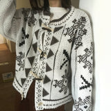 Enin Nordic duffle Button Short Knit Cardigan