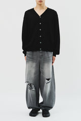 Destoryed Balloon Denim (2color)