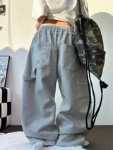 SUNNY SIDE UP☀CARPENTER TWO PINTUCK PARACHUTE BALLOON SWEAT PANTS 🖤🤍🩶3COLOR