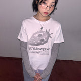アッシュストロベリーレイヤード長袖Tシャツ  [3 color]